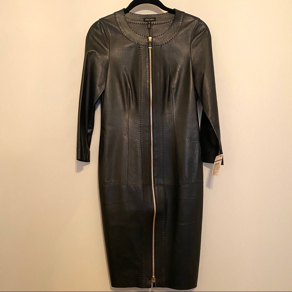 Escada Leather Dress
